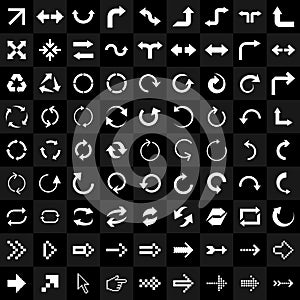 arrow and cursor icons