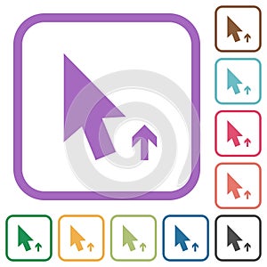Arrow cursor up solid simple icons