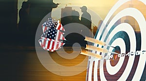 Arrow darts gags target and success