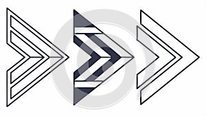 Arrow direction icons set, navigation symbols, pointer, guide, sign vector design Generative AI