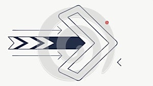 Arrow direction vector, forward motion icon, navigation and pointer design Generative AI