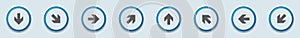 Arrow dirrection button label sign set illustration