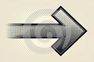 Arrow dote halftone illustration - generated by ai