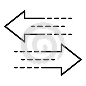 Arrow double direction icon, outline style