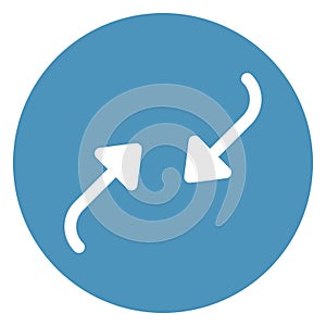 Arrow, double Isolated Vector Icon which can be easily modified or edited