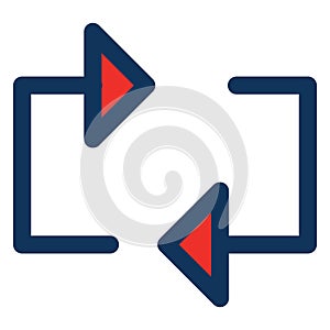 Arrow, double Isolated Vector Icon which can be easily modified or edited