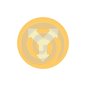 Arrow down, left and right icon. Simple color vector elements of pointer icons for ui and ux, website or mobile application