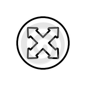Arrow down, left, right and up icon. Simple line, outline vector elements of pointer icons for ui and ux, website or