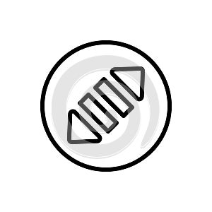 Arrow down, left, up and right icon. Simple line, outline vector elements of pointer icons for ui and ux, website or mobile