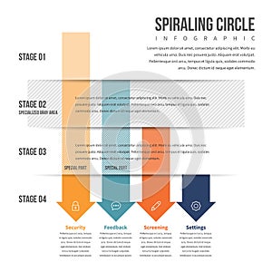 Arrow Downward Stack Infographic