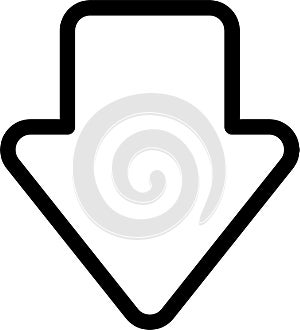 Arrow Flat Down Vector Icon