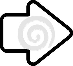 Arrow Flat Right Vector Icon