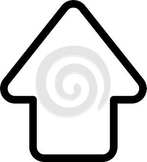 Arrow Flat Up Vector Icon