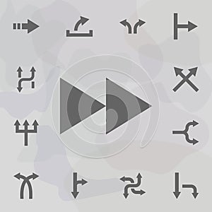 Arrow, forward icon. Universal set of arrows for website design and development, app development