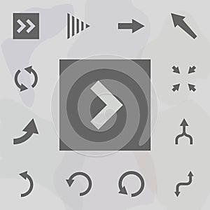 Arrow, forward icon. Universal set of arrows for website design and development, app development