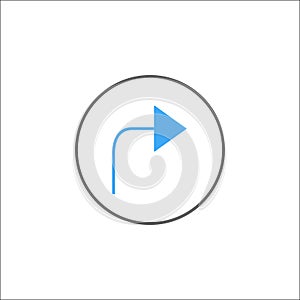 Arrow forward solid icon, mobile sign and Next