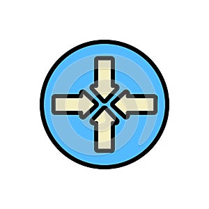 Arrow four direction icon. Simple color with outline vector elements of pointer icons for ui and ux, website or mobile application