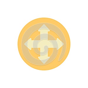Arrow four direction icon. Simple color vector elements of pointer icons for ui and ux, website or mobile application