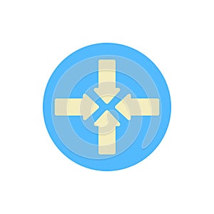 Arrow four direction icon. Simple color vector elements of pointer icons for ui and ux, website or mobile application