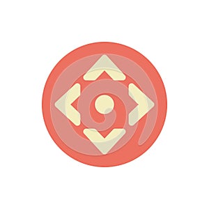 Arrow four direction icon. Simple color vector elements of pointer icons for ui and ux, website or mobile application