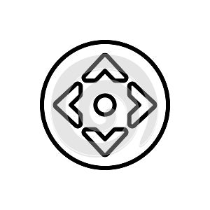 Arrow four direction icon. Simple line, outline vector elements of pointer icons for ui and ux, website or mobile