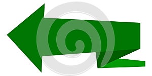 Arrow green, download marker pointer, vector sign forward, orientation symbol banner, interface button