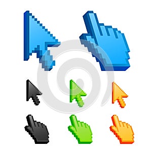 Arrow and hand cursor