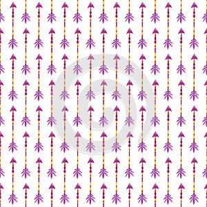 Arrow hand painted watercolor seamless pattern. Vertical stripes print