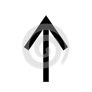 Arrow icon  cursor button label next page web interface. Flat vector navigation symbol