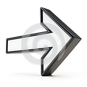 Arrow Icon 3D Rendering Illustration Vector