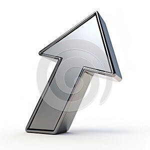 Arrow icon 3D rendering vector illustration