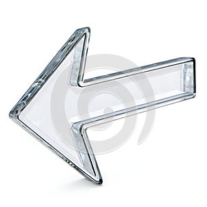 Arrow Icon 3D Rendering Vector Illustration Transparent Element