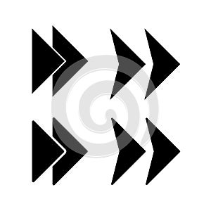 Arrow icon  isolated vector flat design forward