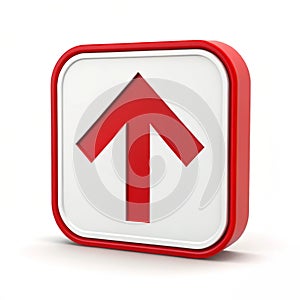 Arrow icon isolated on white background photo