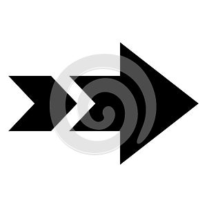 Arrow icon. Modern simple arrow or cursor. Directional arrow flat style isolated on white background. Vector