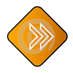 Left arrow button with rectangular frame v.3