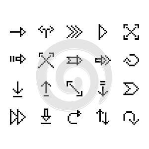 Arrow icon set design. Perfect for application, web, logo, game, presentation template.icon design for mobile and computer. icon
