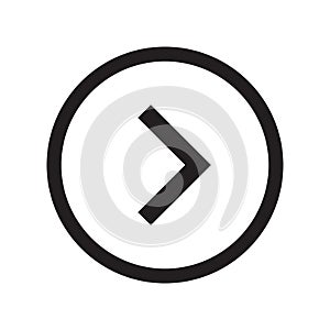 Arrow vector icon set. Direction control button. Menu navigation pointer symbol. Web interface and application next sign.