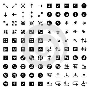 Arrow icon set include arrow, left, up, down, expand, right, square, circle, data, upload, download, turn