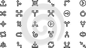 Arrow icons High-Quality Vector Icons Collection with Editable Stroke. Ideal for Professional and Creative Projects.