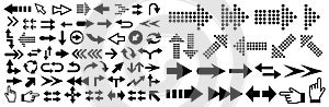 Arrow icons set. Arrow collection. Simple arrow big set. Vector illustration