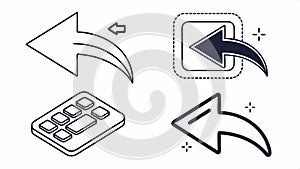 Arrow icons set, direction and navigation symbols for UI vector design Generative AI