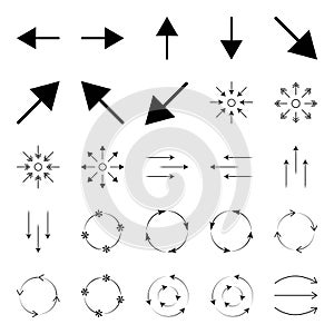 arrow icons, vector, illustration set 20