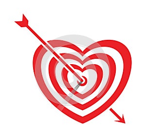 Arrow impale on goal heart photo