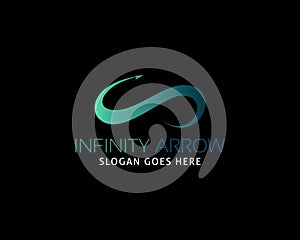 Arrow infinity business vector logo design