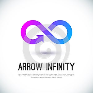 Arrow infinity business vector logo photo