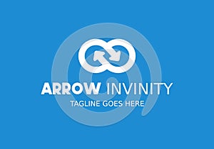 Arrow infinity business vector logo symbol design template for your design