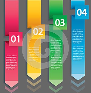 Arrow infographic concept. Vector template with 4 options
