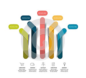 Arrow infographic scheme, flowchart, template, chart.