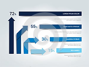 Arrow infographics flowchart. Vector